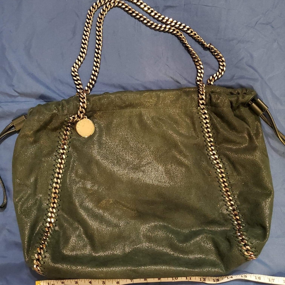 Stella McCartney Falabella - Green and Gold Tote Bag